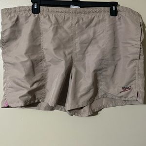Mens Tan Speedo Swim Shorts Size L
